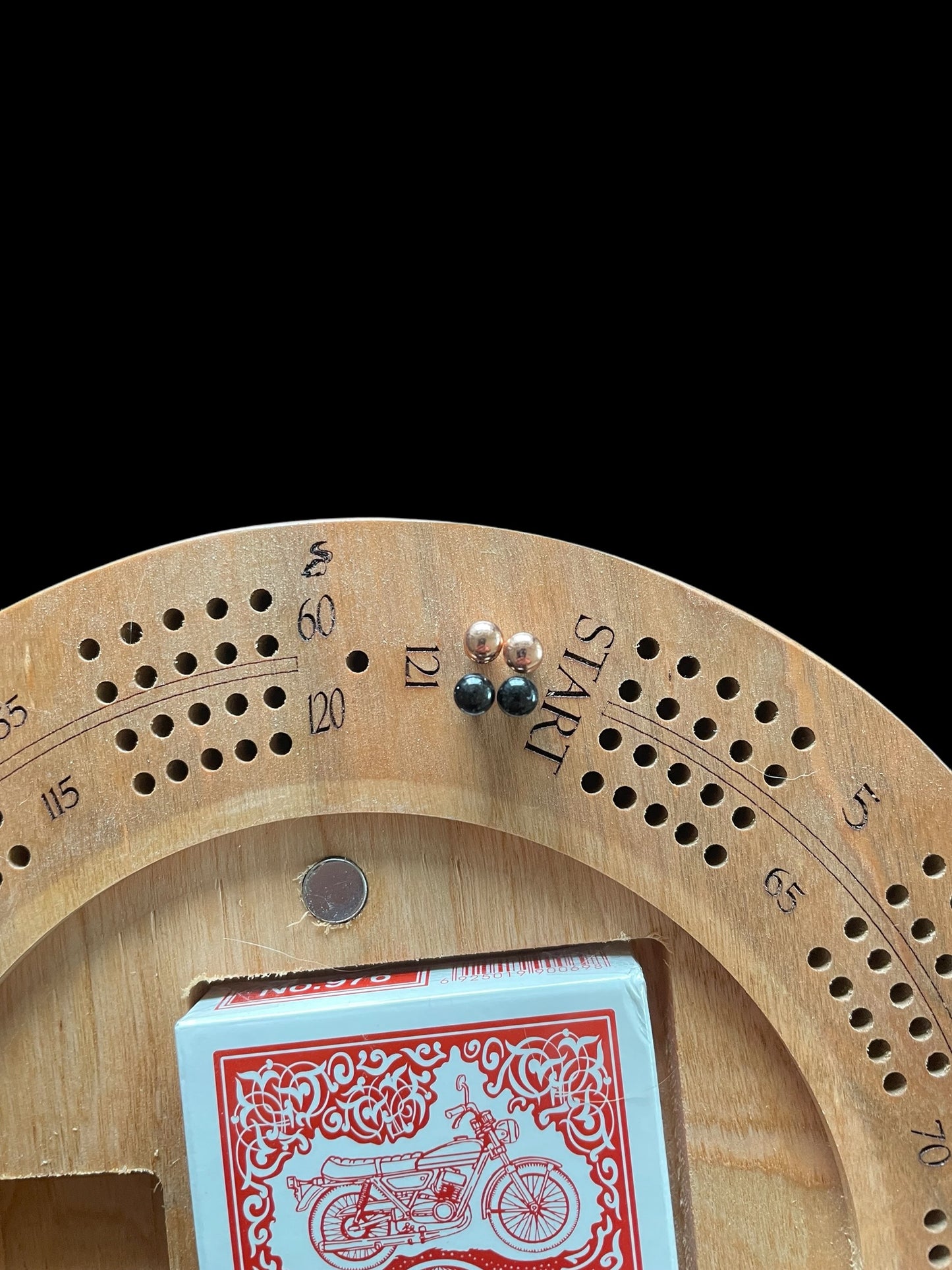 2 Person Cribbage Board - Cherry Wood