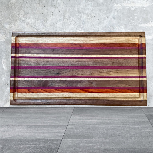 Cutting Board with Juice Groove - Assorted Woods