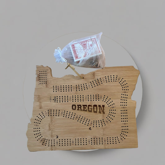 4 Person Cribbage Board - State of Oregon