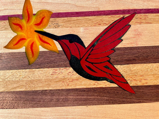 Epoxy Hummingbird Inlay