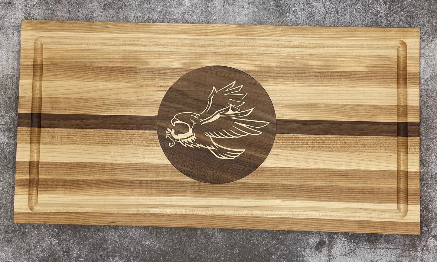 Inlay eagle cutting board