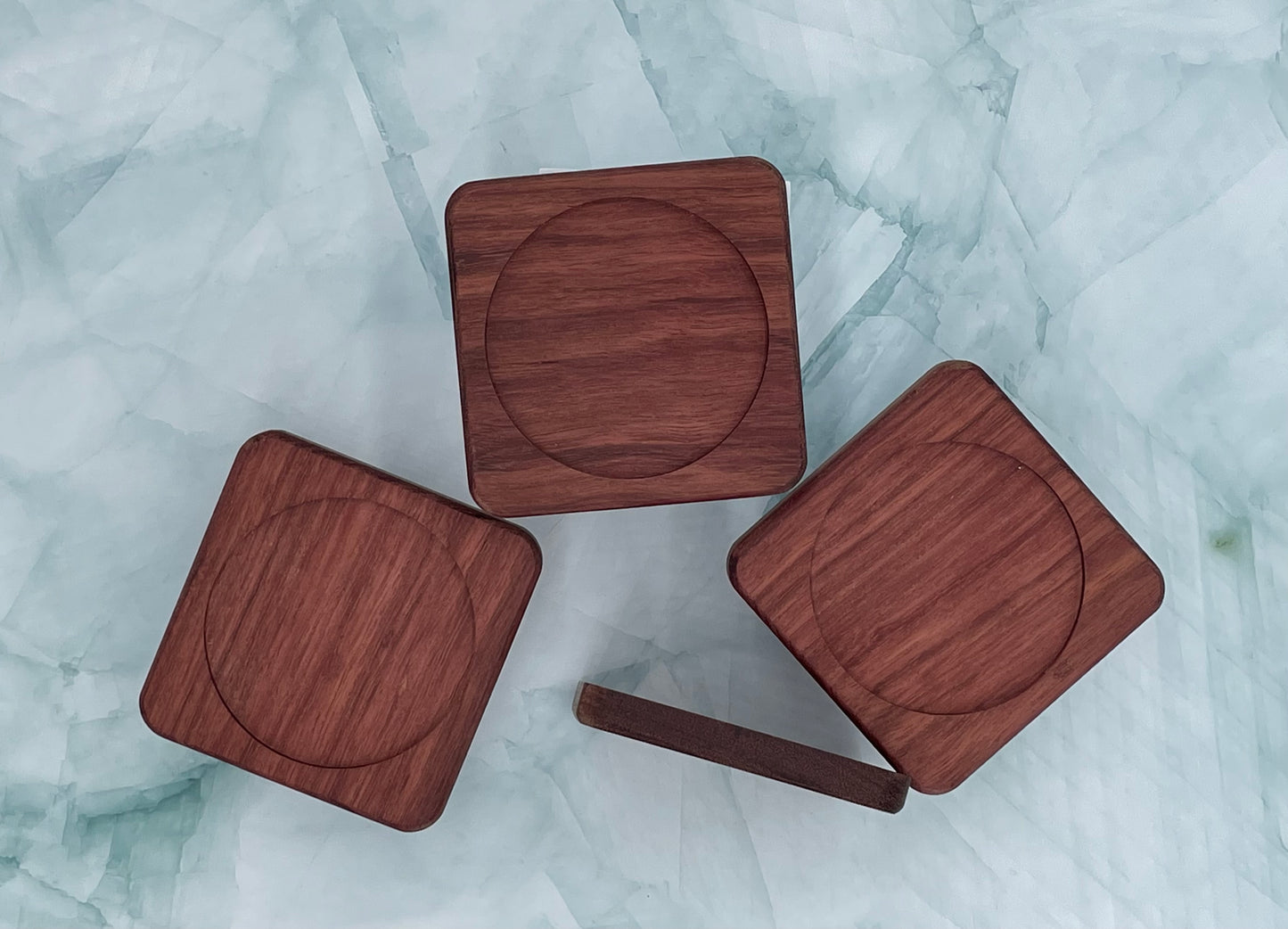 Wood Coasters - Purple Heart (4 coasters per set)