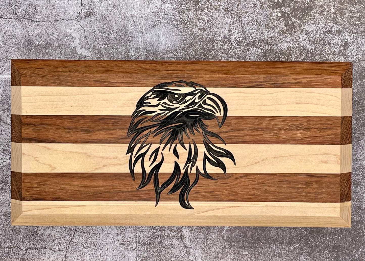 Eagle Head Cutting Board - Maple and Brazilian Cherry