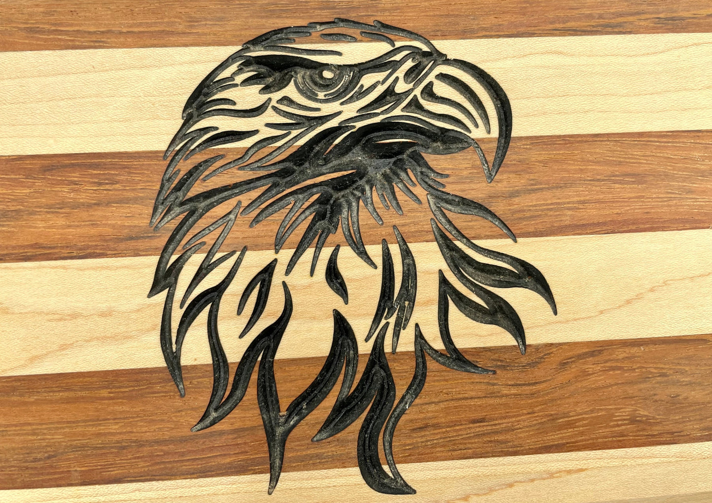 Eagle Head Cutting Board - Maple and Brazilian Cherry