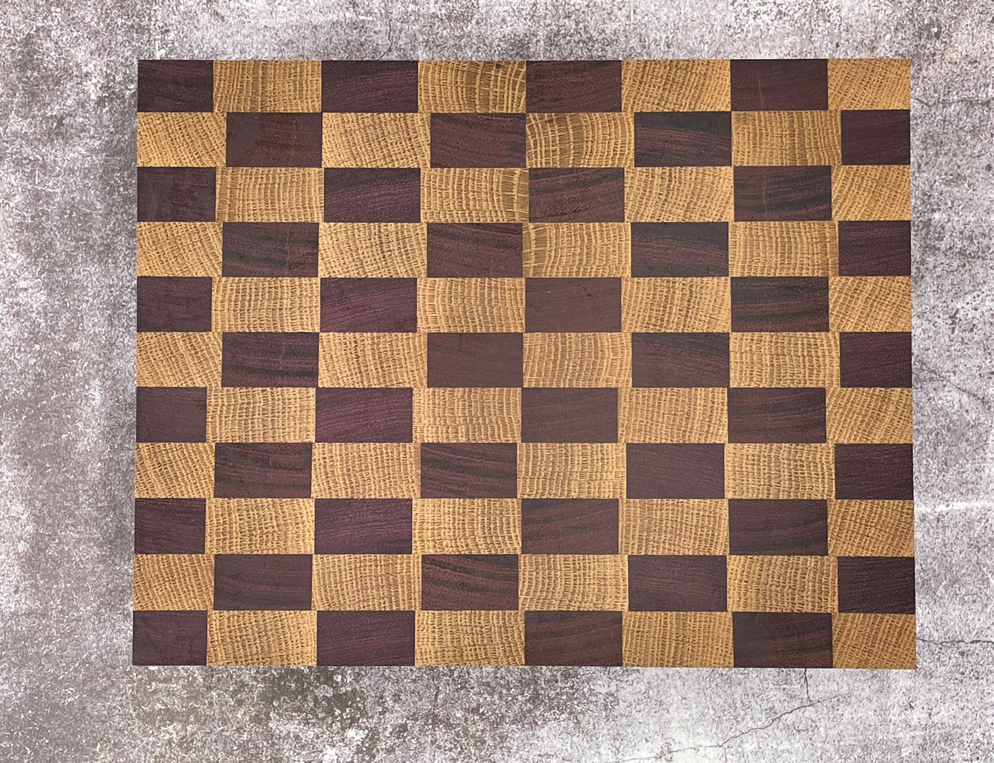 End Grain Cutting Board - Purple Heart and White Maple