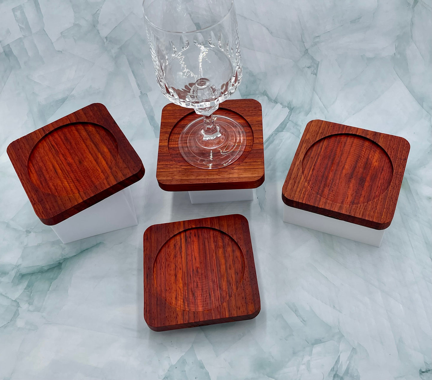 Wood Coasters - Padauk (4 coasters per set)