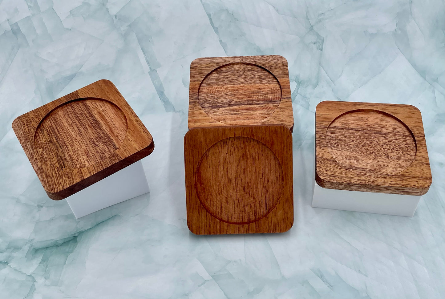 Wood Coasters - Brazilian Cherry (4 coasters per set)