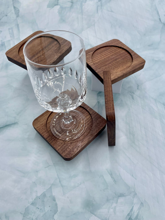 Wood Coasters - Walnut (4 coasters per set)